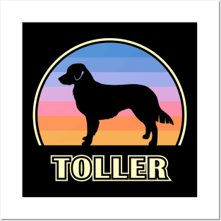 Toller Vintage Sunset Dog Posters and Art